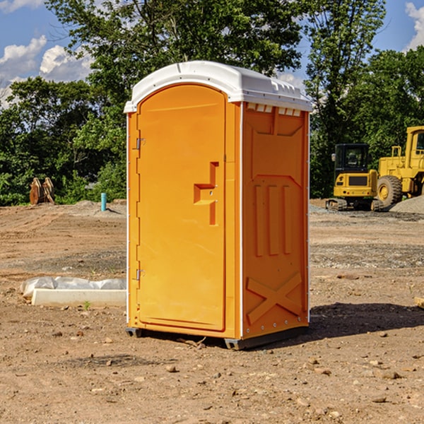 how often are the porta potties cleaned and serviced during a rental period in Alcova Wyoming